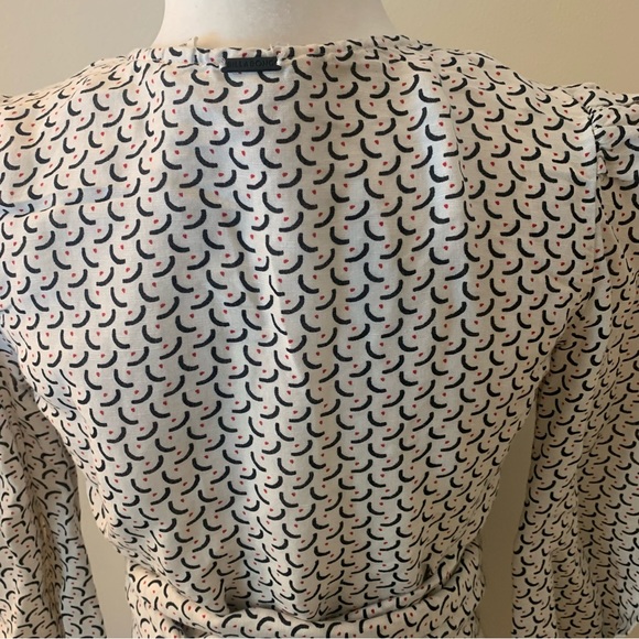 Billabong x Sincerely Jules Printed 100% Linen Long Sleeve Wrap Top Blouse - Picture 8 of 14